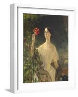 Portrait of Countess Sophia Bobrinskaya, Née Samoylova (1797-186), 1849-Karl Pavlovich Briullov-Framed Giclee Print