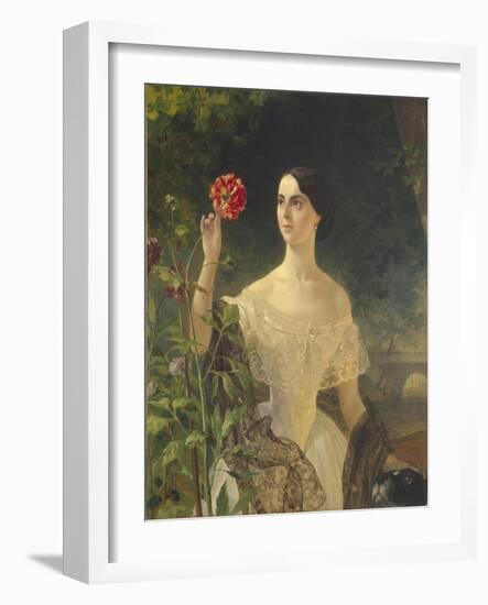 Portrait of Countess Sophia Bobrinskaya, Née Samoylova (1797-186), 1849-Karl Pavlovich Briullov-Framed Giclee Print