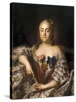 Portrait of Countess Varvara Alexeyevna Sheremetyeva (1711-176), Ca 1760-Ivan Petrovich Argunov-Stretched Canvas
