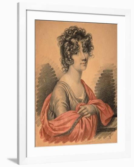 Portrait of Countess Varvara Ivanovna Golitsyna, Née Shipova, 1820s-Carl Von Hampeln-Framed Giclee Print