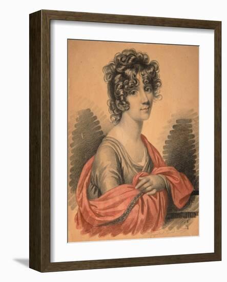 Portrait of Countess Varvara Ivanovna Golitsyna, Née Shipova, 1820s-Carl Von Hampeln-Framed Giclee Print