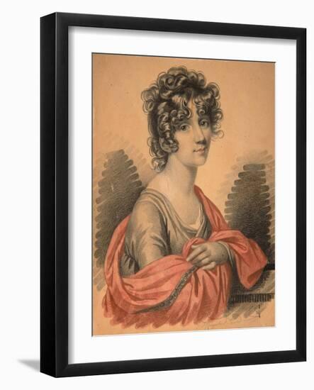 Portrait of Countess Varvara Ivanovna Golitsyna, Née Shipova, 1820s-Carl Von Hampeln-Framed Giclee Print