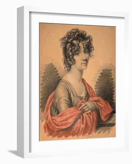 Portrait of Countess Varvara Ivanovna Golitsyna, Née Shipova, 1820s-Carl Von Hampeln-Framed Giclee Print