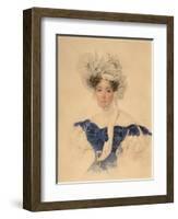 Portrait of Countess Varvara Sergeyevna Golitsyna (1794-187), Née Rumyantseva-Kagulska, Mid 1830s-Pyotr Fyodorovich Sokolov-Framed Giclee Print