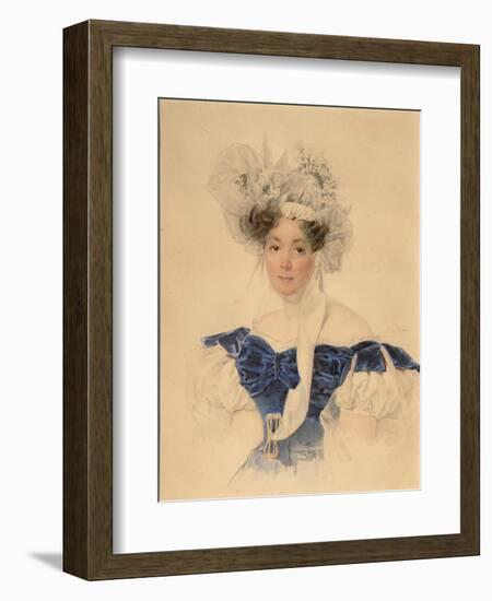 Portrait of Countess Varvara Sergeyevna Golitsyna (1794-187), Née Rumyantseva-Kagulska, Mid 1830s-Pyotr Fyodorovich Sokolov-Framed Giclee Print