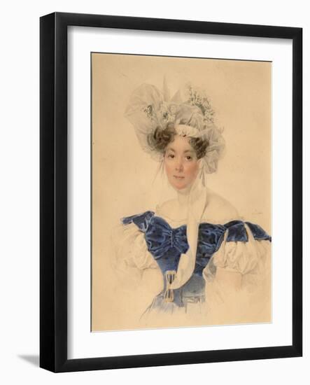 Portrait of Countess Varvara Sergeyevna Golitsyna (1794-187), Née Rumyantseva-Kagulska, Mid 1830s-Pyotr Fyodorovich Sokolov-Framed Giclee Print