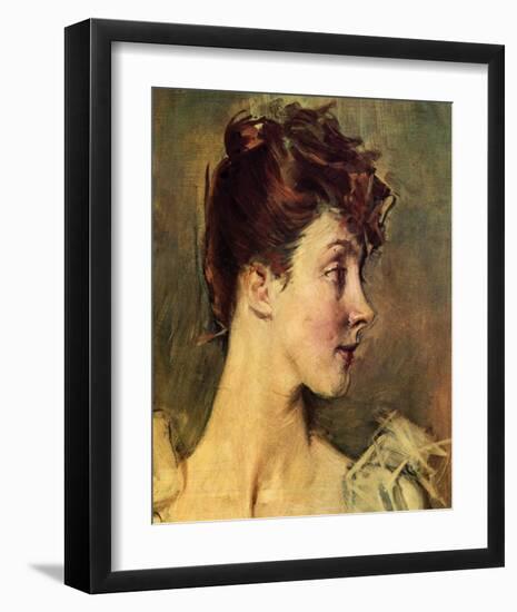 Portrait of Countess von de Leusse-Giovanni Boldini-Framed Premium Giclee Print