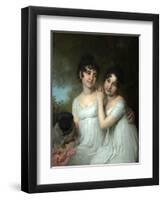 Portrait of Countesses E.A. and A.A. Kurakin, 1802-Vladimir Lukich Borovikovsky-Framed Premium Giclee Print