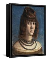 Portrait of Courtesan-Vittore Carpaccio-Framed Stretched Canvas
