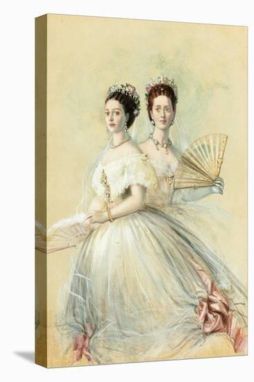 Portrait of Czarina Maria Feodorovna and Her Sister Alexandra-Franz Xaver Winterhalter-Stretched Canvas