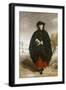 Portrait of Daisy Grant, the Artist's Daughter, Wearing a Black Dress, Red Petticoat, Black Shawl-Sir Francis Grant-Framed Giclee Print