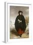 Portrait of Daisy Grant, the Artist's Daughter, Wearing a Black Dress, Red Petticoat, Black Shawl-Sir Francis Grant-Framed Giclee Print