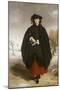 Portrait of Daisy Grant, the Artist's Daughter, Wearing a Black Dress, Red Petticoat, Black Shawl-Sir Francis Grant-Mounted Giclee Print
