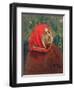 Portrait of Dante Alighieri (1265-1321)-Ilya Efimovich Repin-Framed Giclee Print