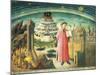 Portrait of Dante Alighieri, Florence and the Allegory of the Divine Comedy-null-Mounted Premium Giclee Print