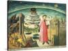 Portrait of Dante Alighieri, Florence and the Allegory of the Divine Comedy-null-Stretched Canvas