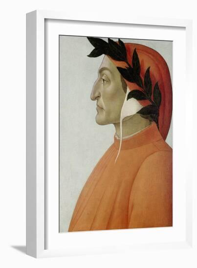 Portrait of Dante Alighieri-Sandro Botticelli-Framed Giclee Print