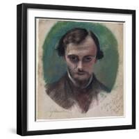 Portrait of Dante Gabriel Rossetti, 1853-William Holman Hunt-Framed Giclee Print