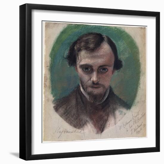 Portrait of Dante Gabriel Rossetti, 1853-William Holman Hunt-Framed Giclee Print