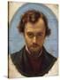 Portrait of Dante Gabriel Rossetti-William Holman Hunt-Stretched Canvas