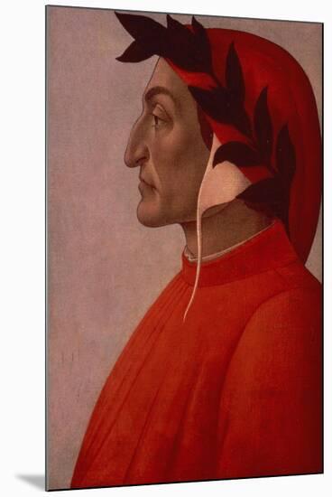 Portrait of Dante-Sandro Botticelli-Mounted Giclee Print