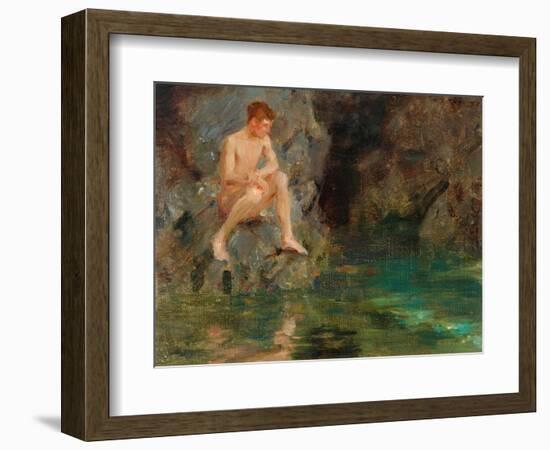 Portrait of David Bone - Cornwall, 1913-Henry Scott Tuke-Framed Giclee Print