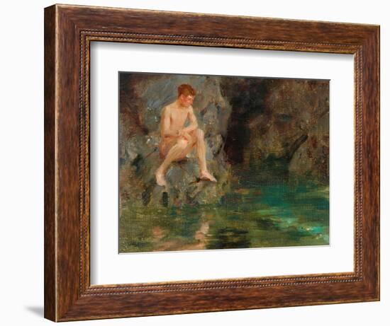 Portrait of David Bone - Cornwall, 1913-Henry Scott Tuke-Framed Giclee Print