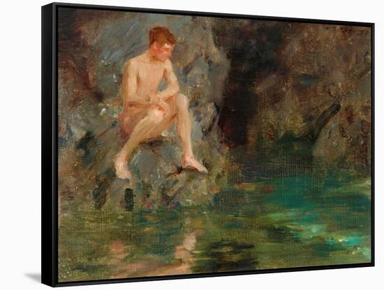 Portrait of David Bone - Cornwall, 1913-Henry Scott Tuke-Framed Stretched Canvas