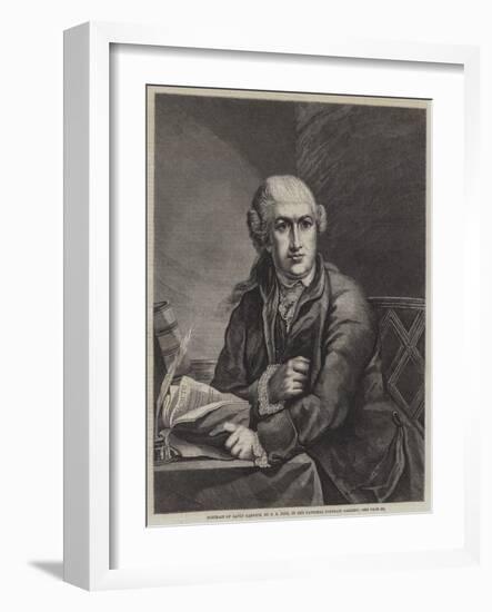 Portrait of David Garrick-Robert Edge pine-Framed Giclee Print