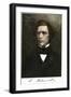 Portrait of David Wilmot (1814-1868), Politician with His Signature. Colour Engraving of the 19Th C-null-Framed Giclee Print