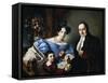 Portrait of De Bruker Family-Jozef Tominc-Framed Stretched Canvas