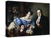 Portrait of De Bruker Family-Jozef Tominc-Stretched Canvas