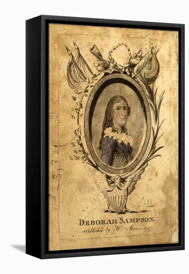 Portrait of Deborah Sampson, 1787-null-Framed Stretched Canvas