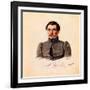 Portrait of Decembrist Ivan Pushchin (1798-185), 1837-Nikolai Alexandrovich Bestuzhev-Framed Giclee Print