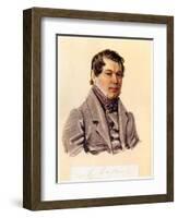 Portrait of Decembrist Mikhail Naryshkin (1798-186), 1832-1833-Nikolai Alexandrovich Bestuzhev-Framed Giclee Print