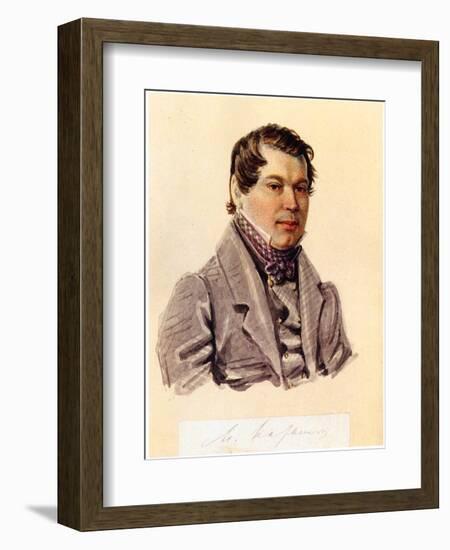 Portrait of Decembrist Mikhail Naryshkin (1798-186), 1832-1833-Nikolai Alexandrovich Bestuzhev-Framed Giclee Print