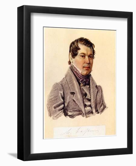 Portrait of Decembrist Mikhail Naryshkin (1798-186), 1832-1833-Nikolai Alexandrovich Bestuzhev-Framed Giclee Print