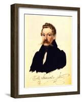 Portrait of Decembrist Pyotr Mukhanov (1799-185), 1832-1833-Nikolai Alexandrovich Bestuzhev-Framed Giclee Print