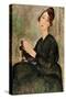 Portrait of Dedie Hayden, 1918-Amedeo Modigliani-Stretched Canvas