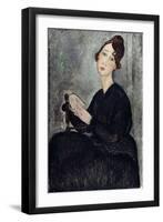 Portrait of Dedie (Odette Hayden)-Amedeo Modigliani-Framed Premium Giclee Print