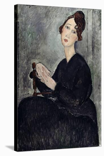 Portrait of Dedie (Odette Hayden)-Amedeo Modigliani-Stretched Canvas