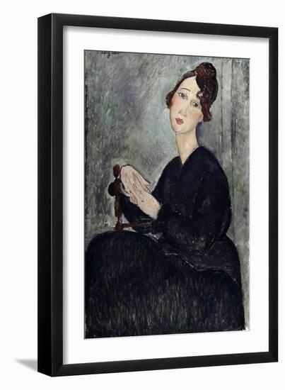 Portrait of Dedie (Odette Hayden)-Amedeo Modigliani-Framed Giclee Print