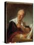 Portrait of Denis Diderot (1713-1784) Writer, 18Th Century (Oil on Canvas)-Jean-Honore Fragonard-Stretched Canvas