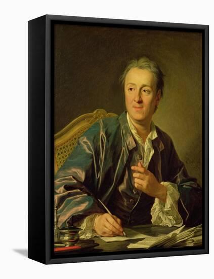 Portrait of Denis Diderot (1713-84) 1767-Louis-Michel van Loo-Framed Stretched Canvas