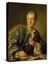 Portrait of Denis Diderot (1713-84) 1767-Louis-Michel van Loo-Stretched Canvas