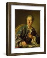 Portrait of Denis Diderot (1713-84) 1767-Louis-Michel van Loo-Framed Giclee Print