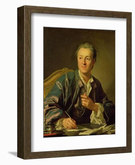 Portrait of Denis Diderot (1713-84) 1767-Louis-Michel van Loo-Framed Giclee Print