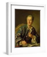 Portrait of Denis Diderot (1713-84) 1767-Louis-Michel van Loo-Framed Giclee Print