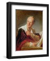 Portrait of Denis Diderot (1715-84) circa 1769-Jean-Honoré Fragonard-Framed Giclee Print