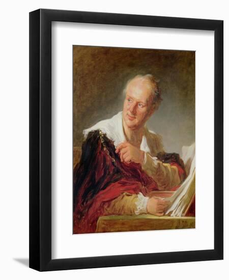 Portrait of Denis Diderot (1715-84) circa 1769-Jean-Honoré Fragonard-Framed Giclee Print